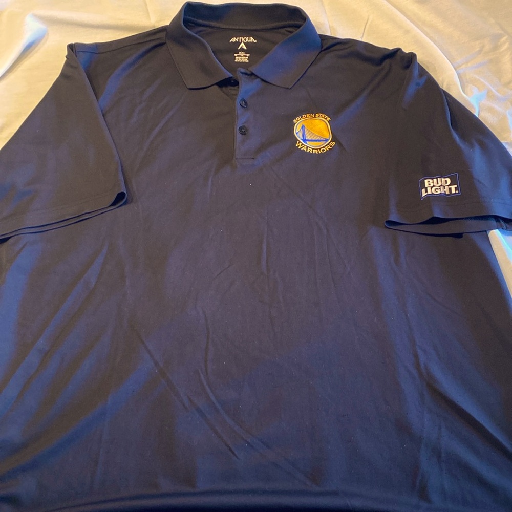 Golden Statete Warriors , Bud Light branded , black polo XXL shirt $13